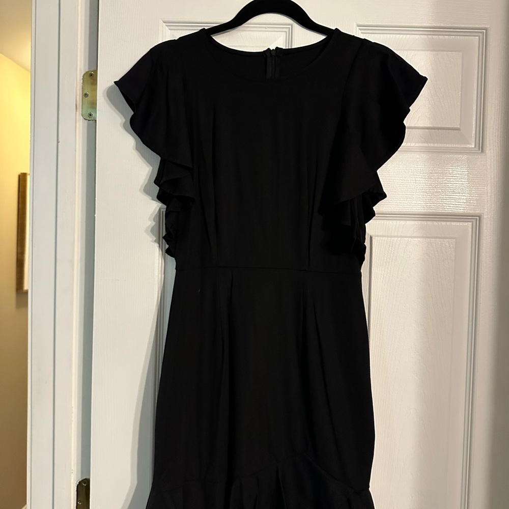 Black Flutter Sleeve Mini Sundress